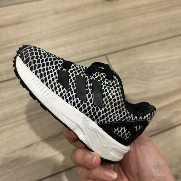 Adidas ZX Flux EL Black Snakeskin Infant Baby 5K Casual Sneaker Shoes S82614 - Picture 11 of 14